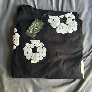 Men's Black and White Denim Tears